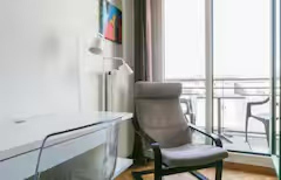 Nice modern bedroom with balcony geneva switzerland-1